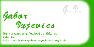 gabor vujevics business card